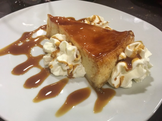 Flan de avellana